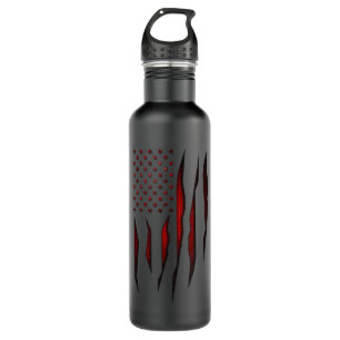 Red Carbon Fiber Onyx American Flag.png 710 Ml Water Bottle