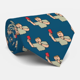 Red Card Football Referee Tie