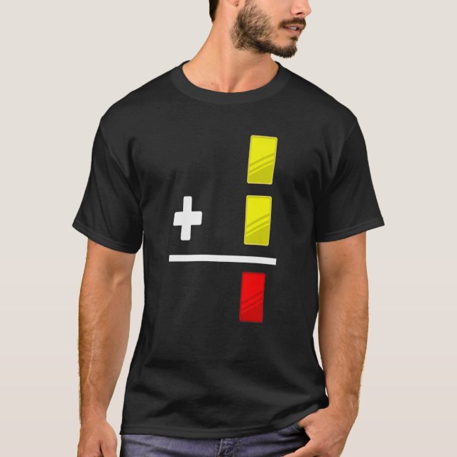 Red Card Yellow Card Soccer Referee Two Yellow Equ T-Shirt (Front)