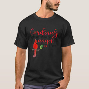 Red Cardinal Bird Angel Memorial Love Design T-Shirt