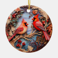 Red Cardinal Bird Christmas Personalised