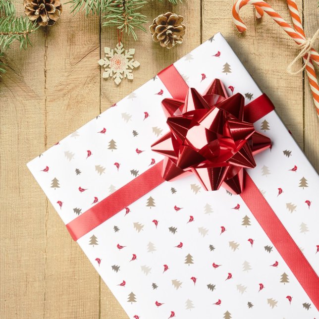 Red Cardinal Bird Christmas Wrapping Paper (Creator Uploaded)