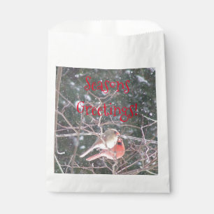 Red Cardinal Bird Favour Bags