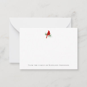 Red Cardinal Bird Funeral Card