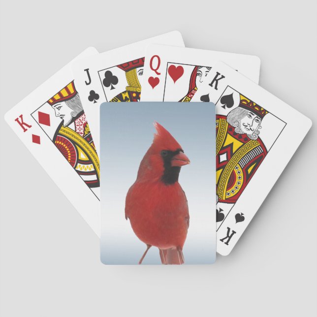 Red Cardinal Bird Playing Cards (Back)