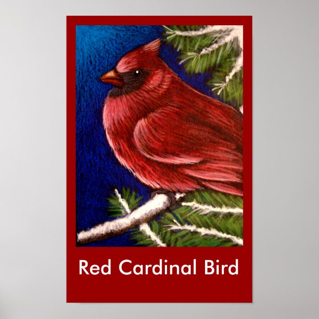 RED CARDINAL BIRD Poster (Front)