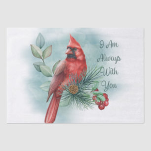 Red Cardinal Bird Remembering You Saying Tissue Paper