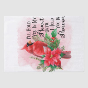 Red Cardinal Bird Remembering You Saying Tissue Paper