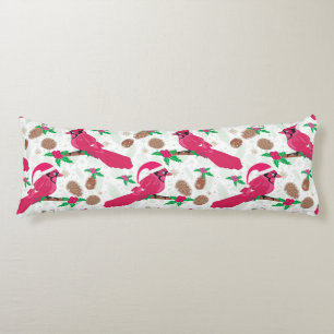 Red Cardinal Bird santa Body Cushion