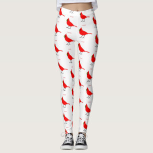 Red Cardinal Bird Thunder_Cove Leggings