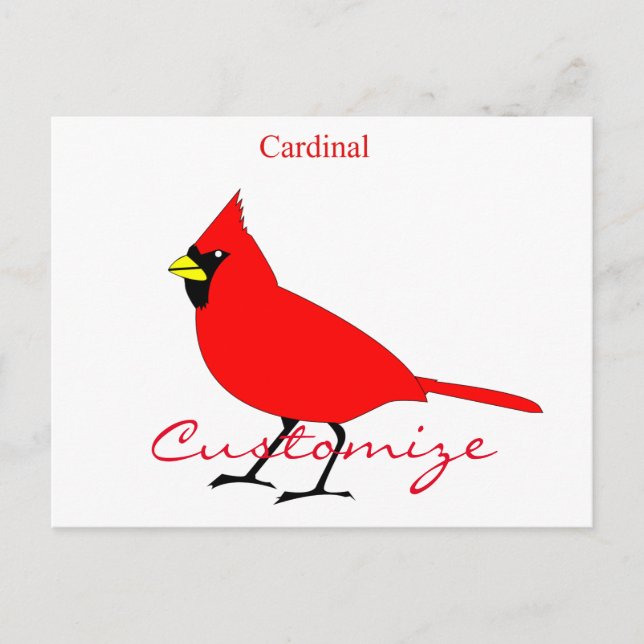 Red Cardinal Bird Thunder_Cove Postcard (Front)
