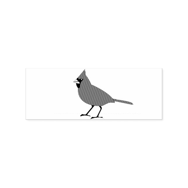 Red Cardinal Bird Thunder_Cove Rubber Stamp (Imprint)