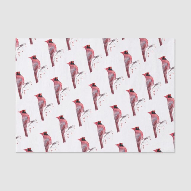 Red Cardinal Bird Tissue Paper (Front)