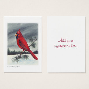 Red Cardinal Bird Watercolor
