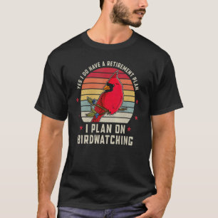 Red Cardinal Birds Biologist Songbird Garden Ornit T-Shirt