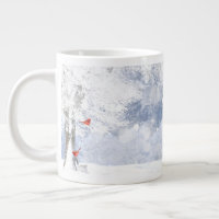 Red Cardinal Birds Christmas snowy Trees