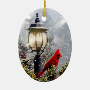 Red Cardinal Ceramic Tree Decoration