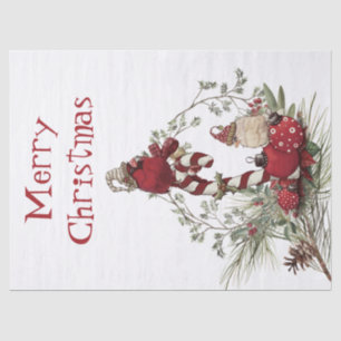 Red Cardinal Chickadee Bird Winter Christmas Tissue Paper