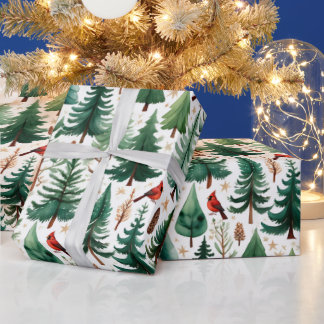 Red Cardinal Christmas Bird Holiday Wrapping Paper