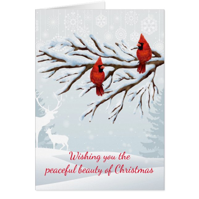 Red Cardinal Christmas Card (Front)