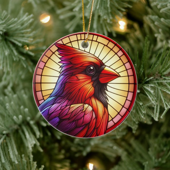 Red Cardinal Christmas Ceramic Tree Decoration (Tree)