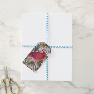Red Cardinal Christmas Gift Tags