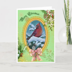 Red Cardinal Christmas greeting card