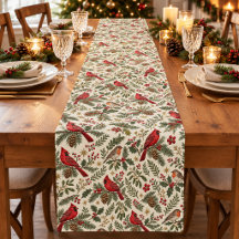 Red Cardinal Embroidery Look Christmas