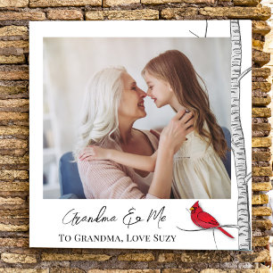 Red Cardinal Family Photo Template Print