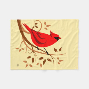 Red Cardinal Fleece Blanket