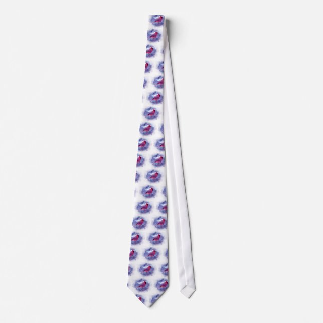 Red Cardinal in the Blizzard Tie (Front)