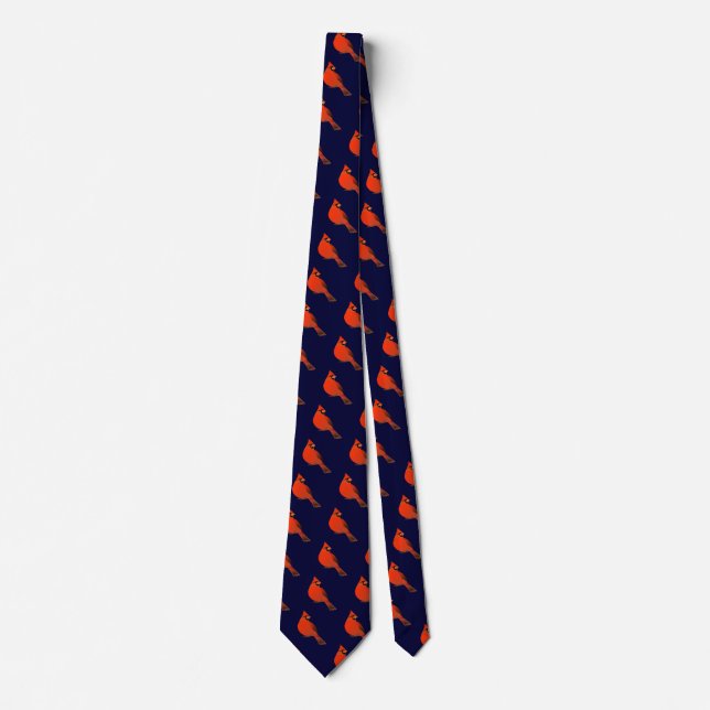 Red Cardinal Male Bird Tie (Front)