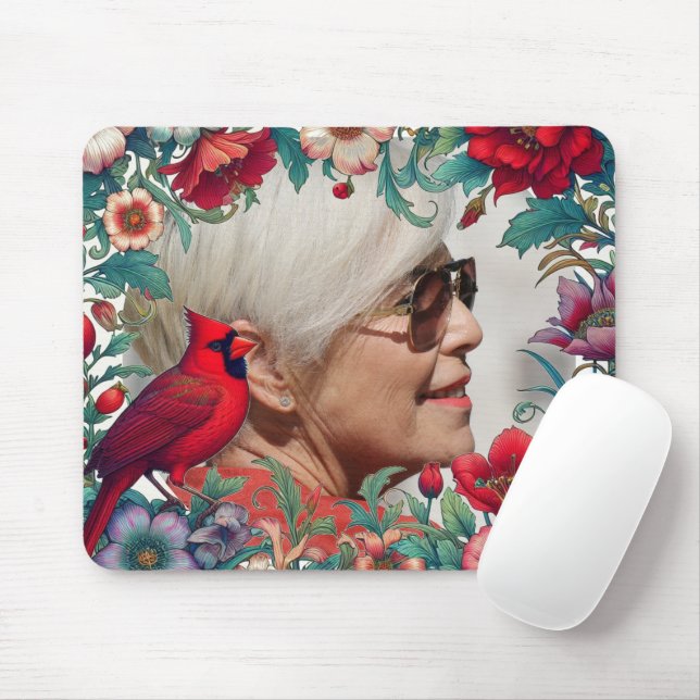 Red Cardinal Memorial Keepsake PHOTO Mouse Pad (With Mouse)