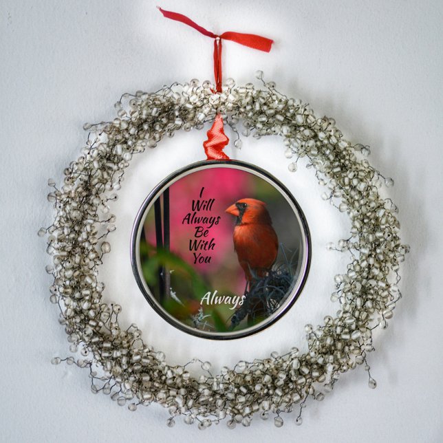 Red Cardinal Personalised Memorial Metal Tree Decoration (Creator Uploaded)