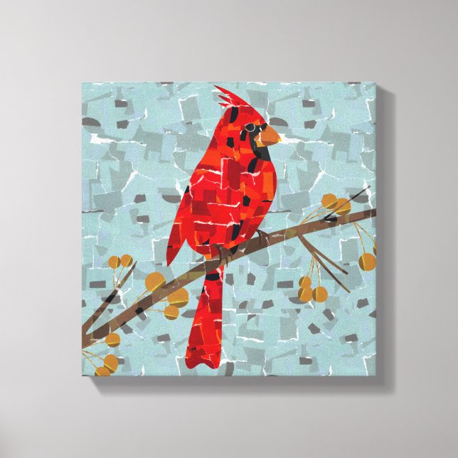 Red Cardinal , the bird of Christmas Canvas Print (Front)