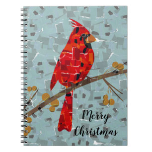 Red Cardinal , the bird of Christmas Spiral Notebook