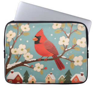 Red Cardinal Winter Branch Laptop Sleeve