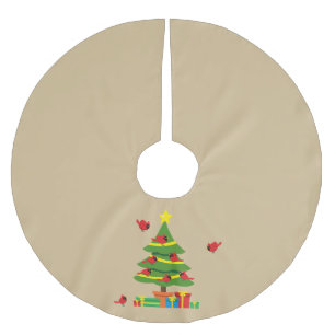 Red Cardinals - Christmas Merrier Spent Together Brushed Polyester Tree Skirt