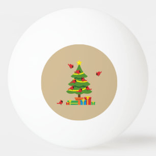 Red Cardinals - Christmas Merrier Spent Together Ping Pong Ball