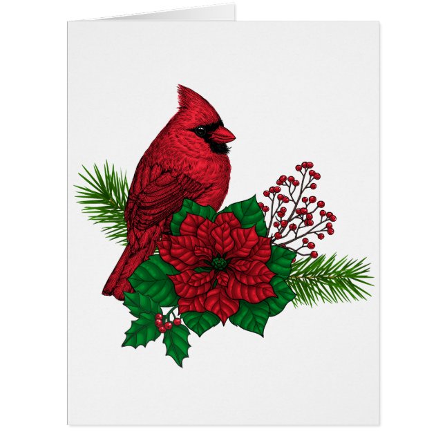 Red Cardinals on Christmas decoration (Front)