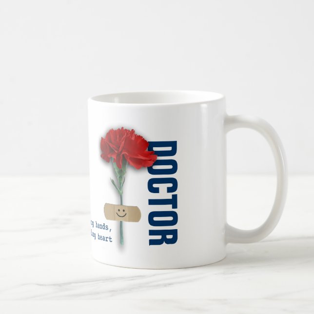 Red Carnation Doctor Appreciation Gift Coffee Mug (Right)