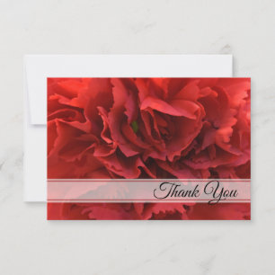 Red Carnation Floral Thank You for Your Sympathy Card
