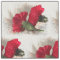 Red Carnation Flowers Fabric