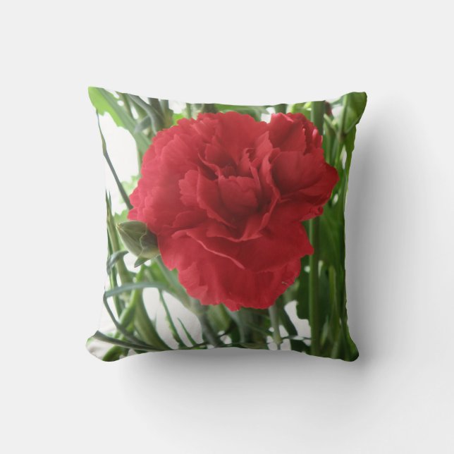 Red Carnation Pillow (Front)