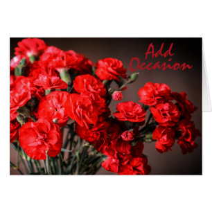 Red Carnations, Any Occasion Greeting Card