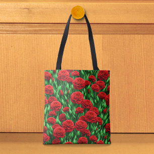 Red Carnations Tote Bag