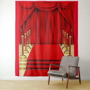 Red Carpet Backdrop Tapestry