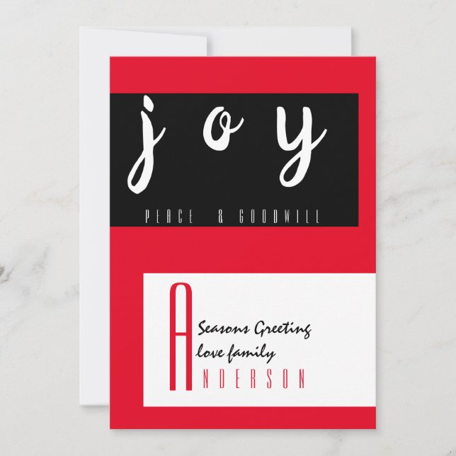 Red Carpet by LeahG - Seasonal Greetings Chic Card (Front)