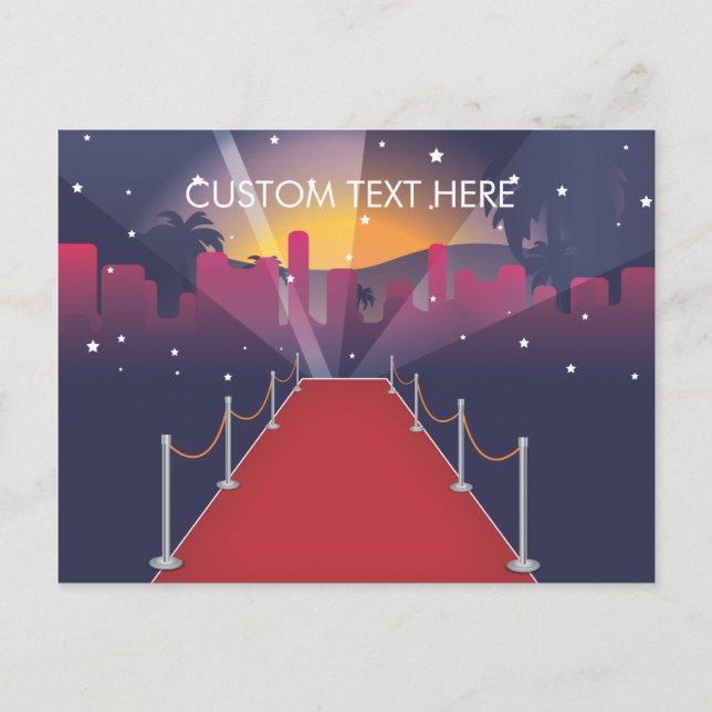 Red Carpet Celebrity Postcard (Front)