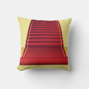 Red Carpet Elegance: Vintage Background. Cushion